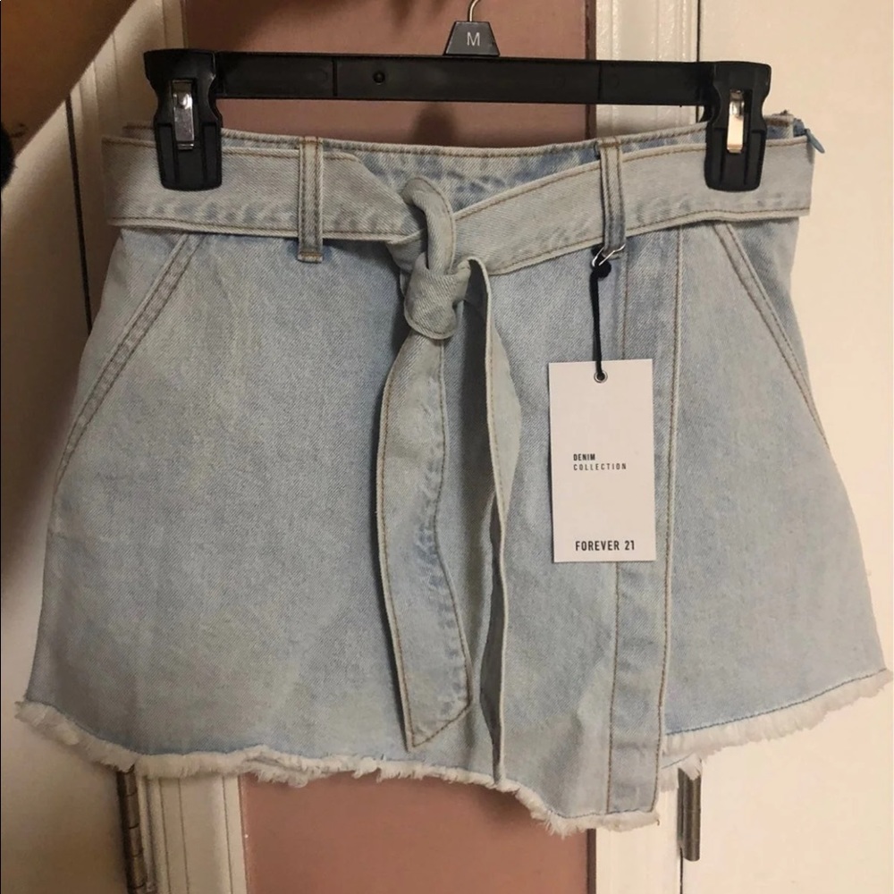 Denim skort